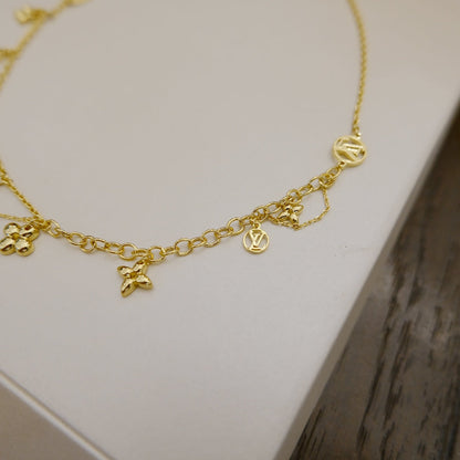 [⭐Mirelle]BLOOMING SUPPLE NECKLACE BRASS