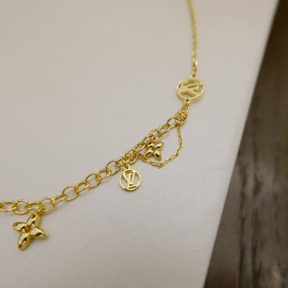 [⭐Mirelle]BLOOMING SUPPLE NECKLACE BRASS