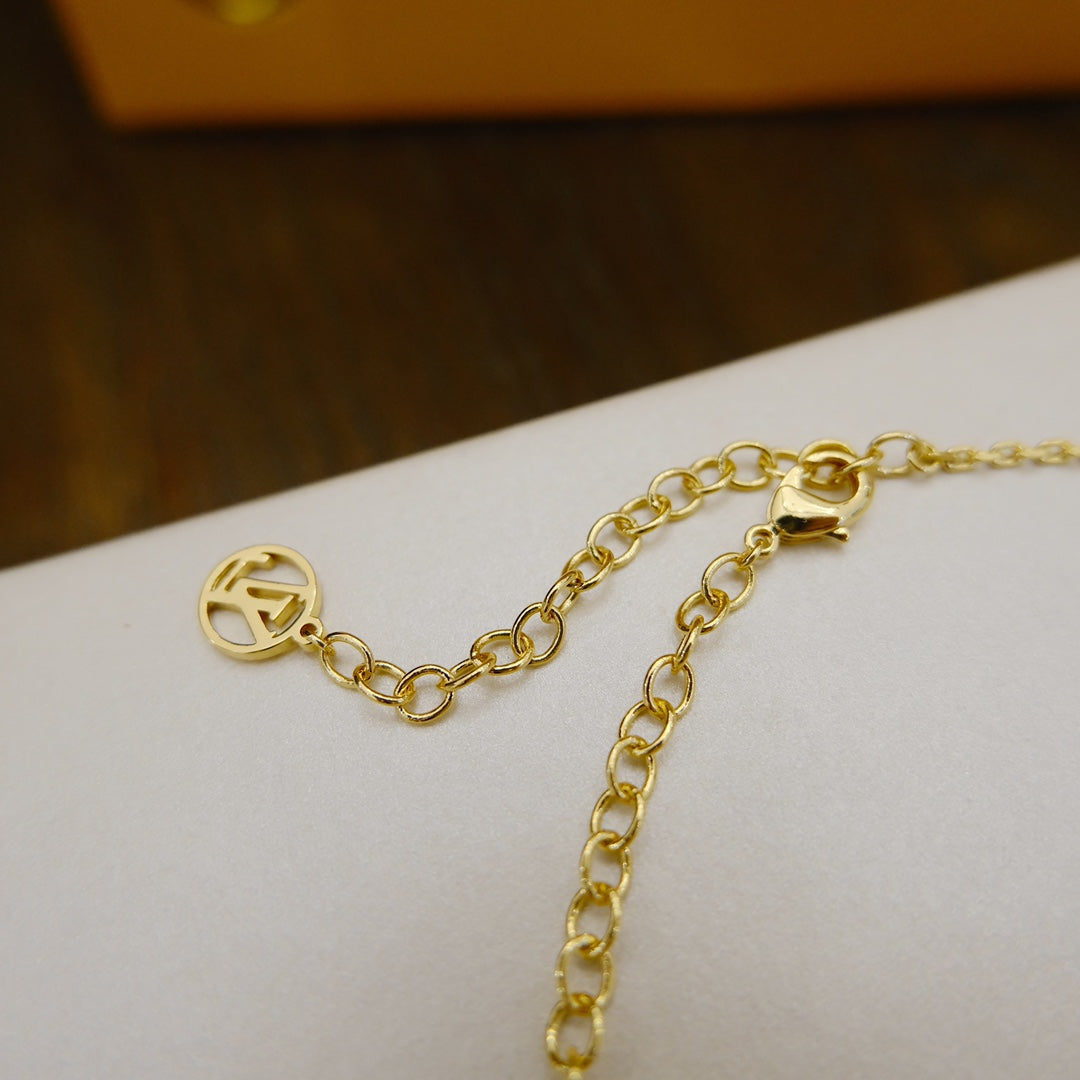 [⭐Mirelle]BLOOMING SUPPLE NECKLACE BRASS