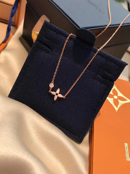 [⭐Mirelle]BLOSSOM PENDANT PINK GOLD AND DIAMOND