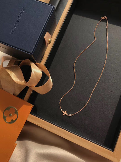 [⭐Mirelle]BLOSSOM PENDANT PINK GOLD AND DIAMOND