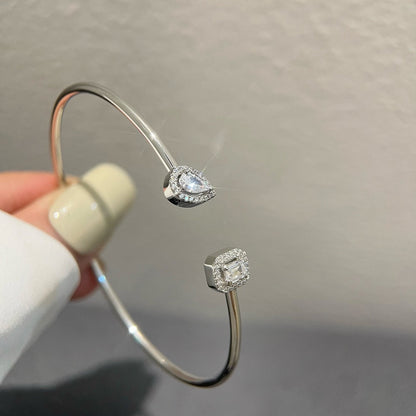 [⭐Mirelle]JONC FLEX MY TWIN TOI & MOI SILVER DIAMOND BRACELET