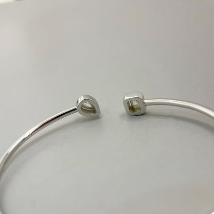 [⭐Mirelle]JONC FLEX MY TWIN TOI & MOI SILVER DIAMOND BRACELET