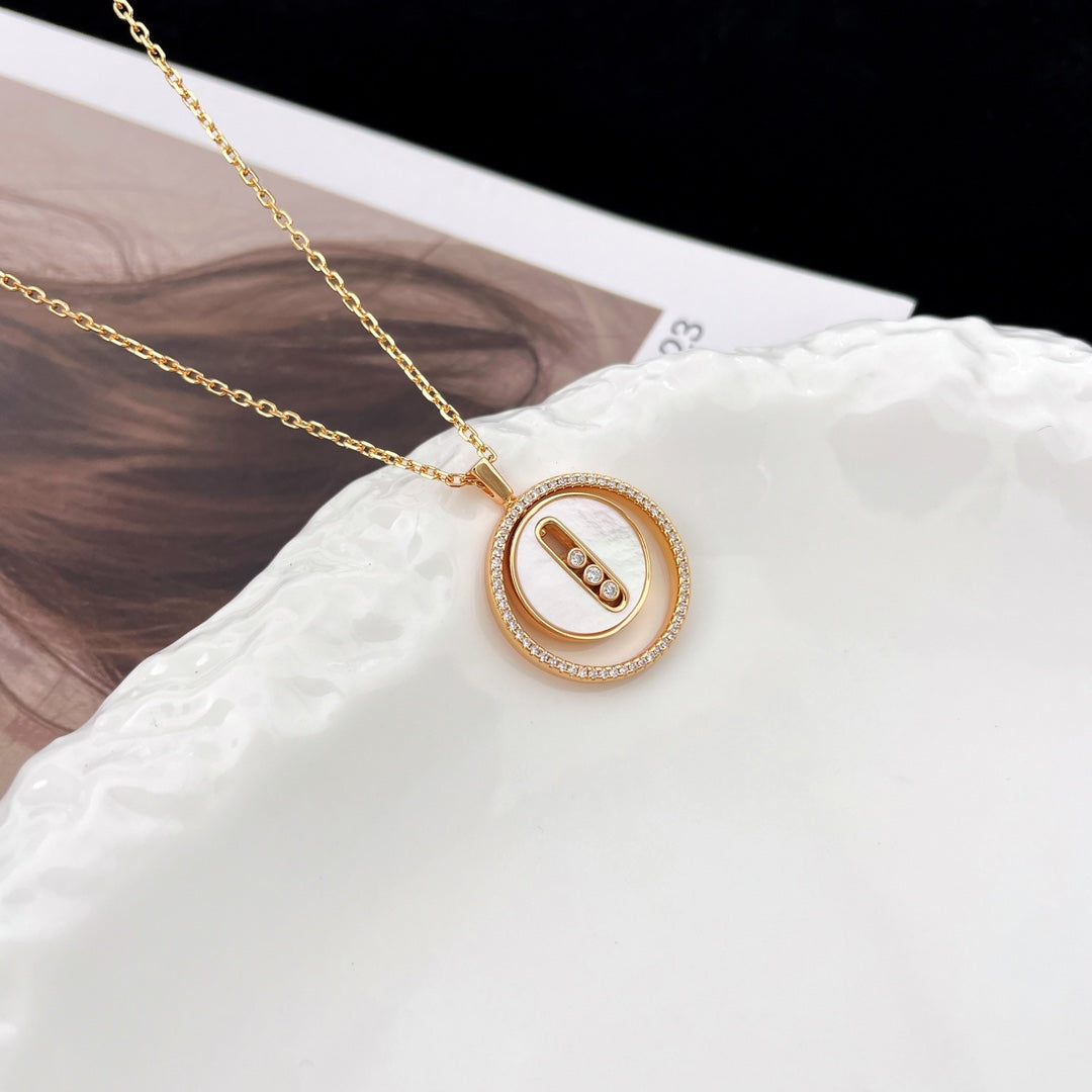 [⭐Mirelle]Demo MOVE MM NACRE BLANCHE DIAMOND NECKLACE