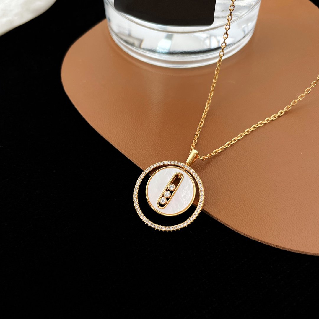 [⭐Mirelle]Demo MOVE MM NACRE BLANCHE DIAMOND NECKLACE