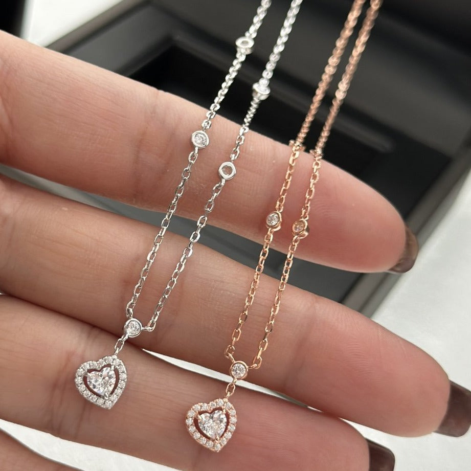 [⭐Mirelle]JOY HEART DIAMOND NECKLACE