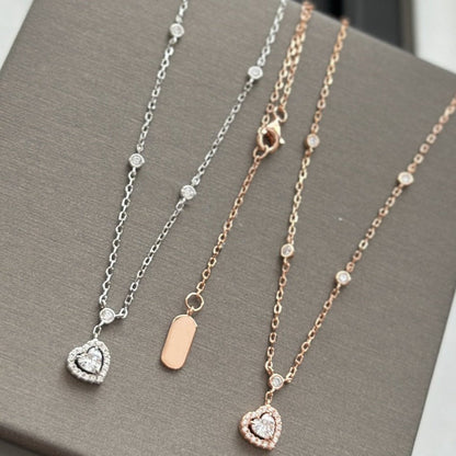 [⭐Mirelle]JOY HEART DIAMOND NECKLACE