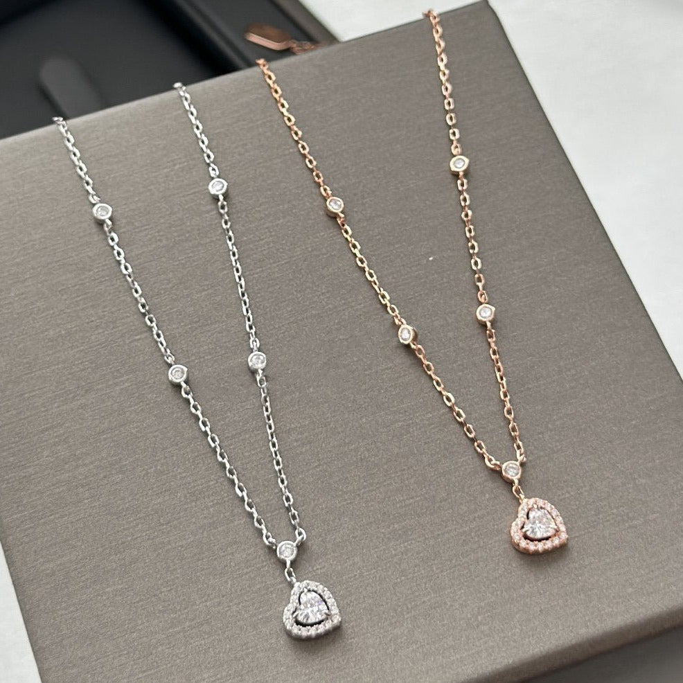 [⭐Mirelle]JOY HEART DIAMOND NECKLACE