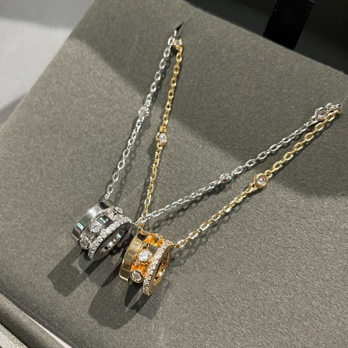 [⭐Mirelle]CHAIN MOVE ROMANE PEDAND NECKLACE