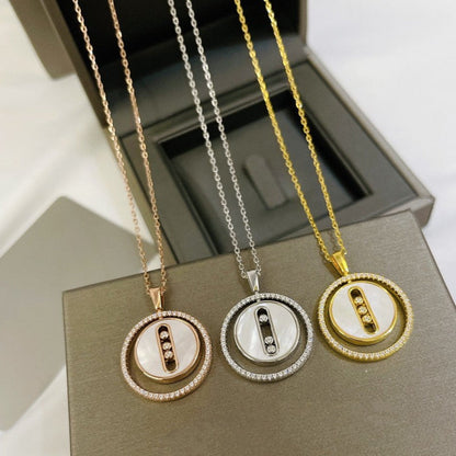 [⭐Mirelle]Demo MOVE MM NACRE BLANCHE DIAMOND NECKLACE
