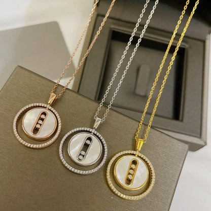 [⭐Mirelle]Demo MOVE MM NACRE BLANCHE DIAMOND NECKLACE