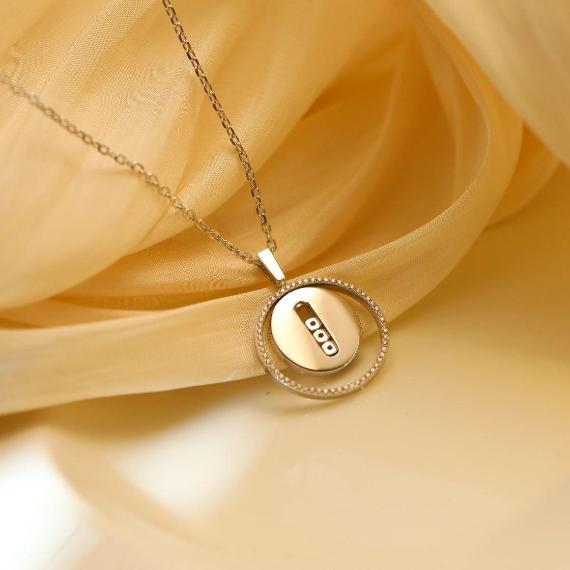 [⭐Mirelle]Demo MOVE MM SILVER DIAMOND NECKLACE