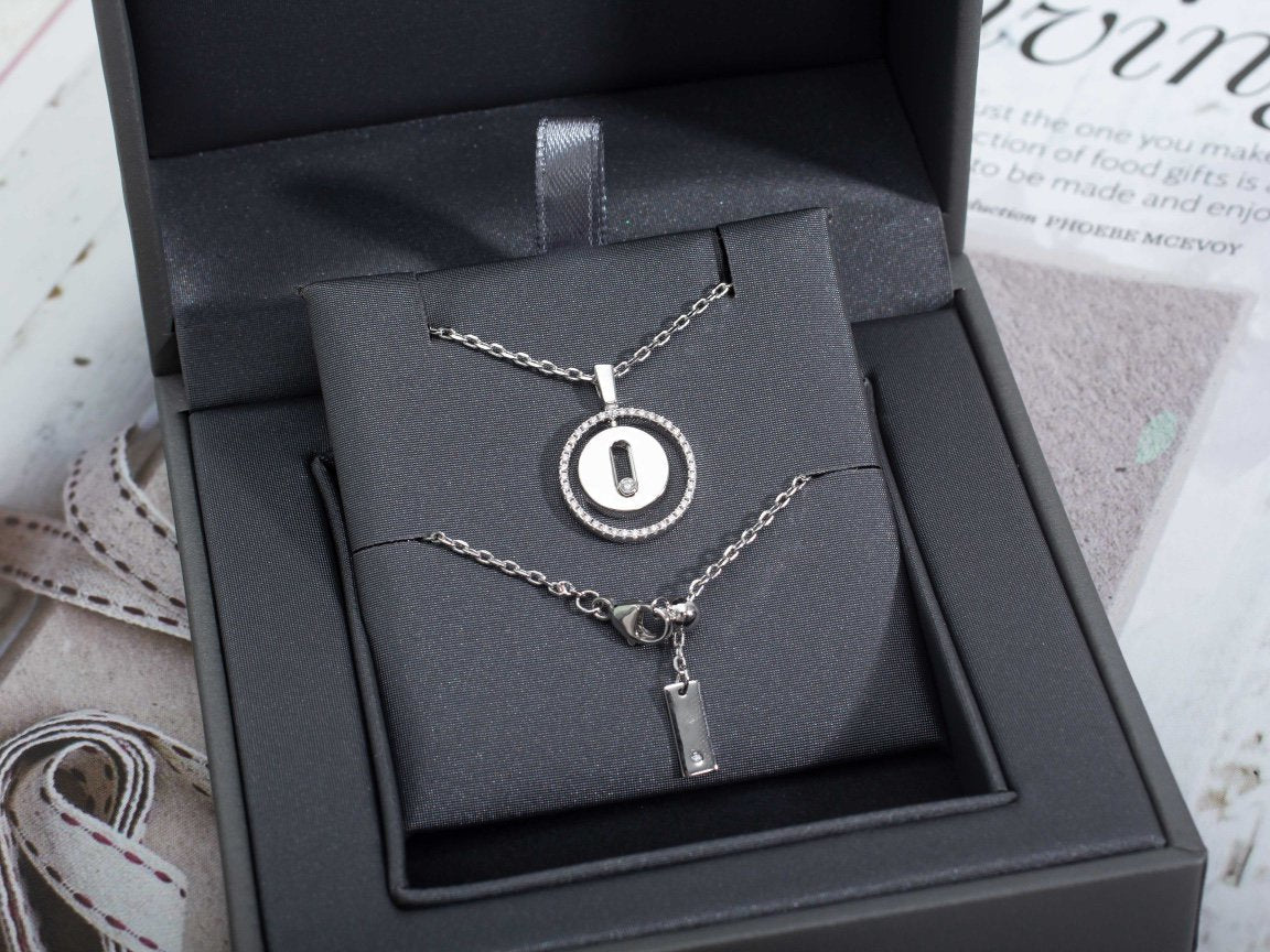 [⭐Mirelle]Demo MOVE PM NECKLACE SILVER DIAMOND