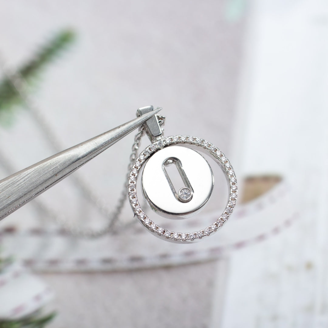 [⭐Mirelle]Demo MOVE PM NECKLACE SILVER DIAMOND
