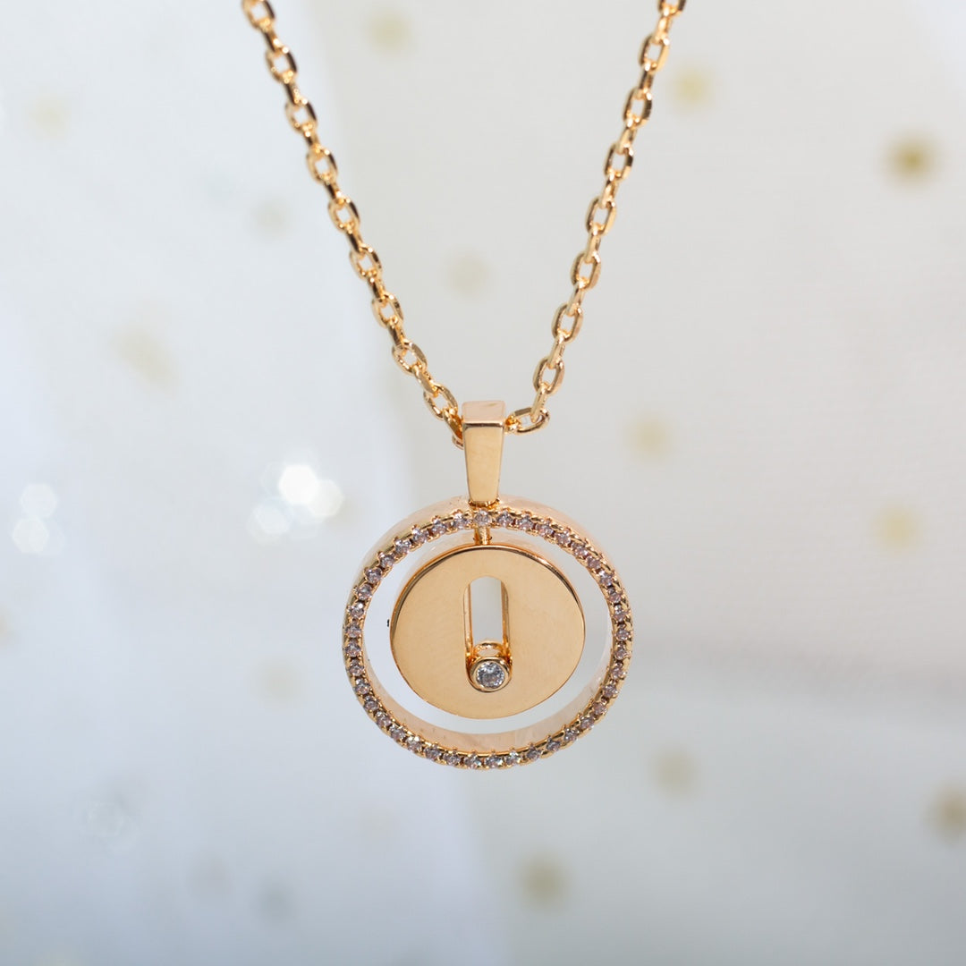 [⭐Mirelle]Demo MOVE PM NECKLACE PINK GOLD DIAMOND