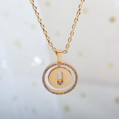 [⭐Mirelle]Demo MOVE PM NECKLACE PINK GOLD DIAMOND