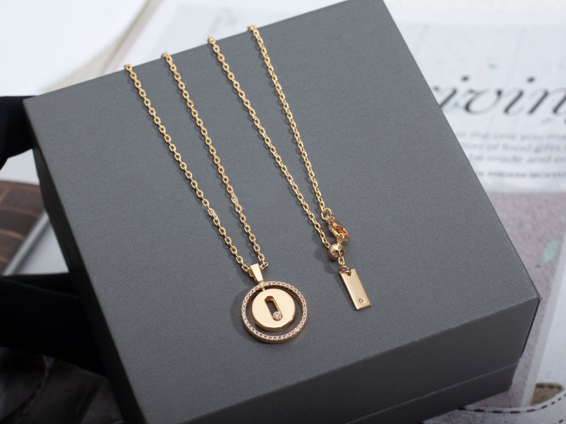 [⭐Mirelle]Demo MOVE PM NECKLACE PINK GOLD DIAMOND