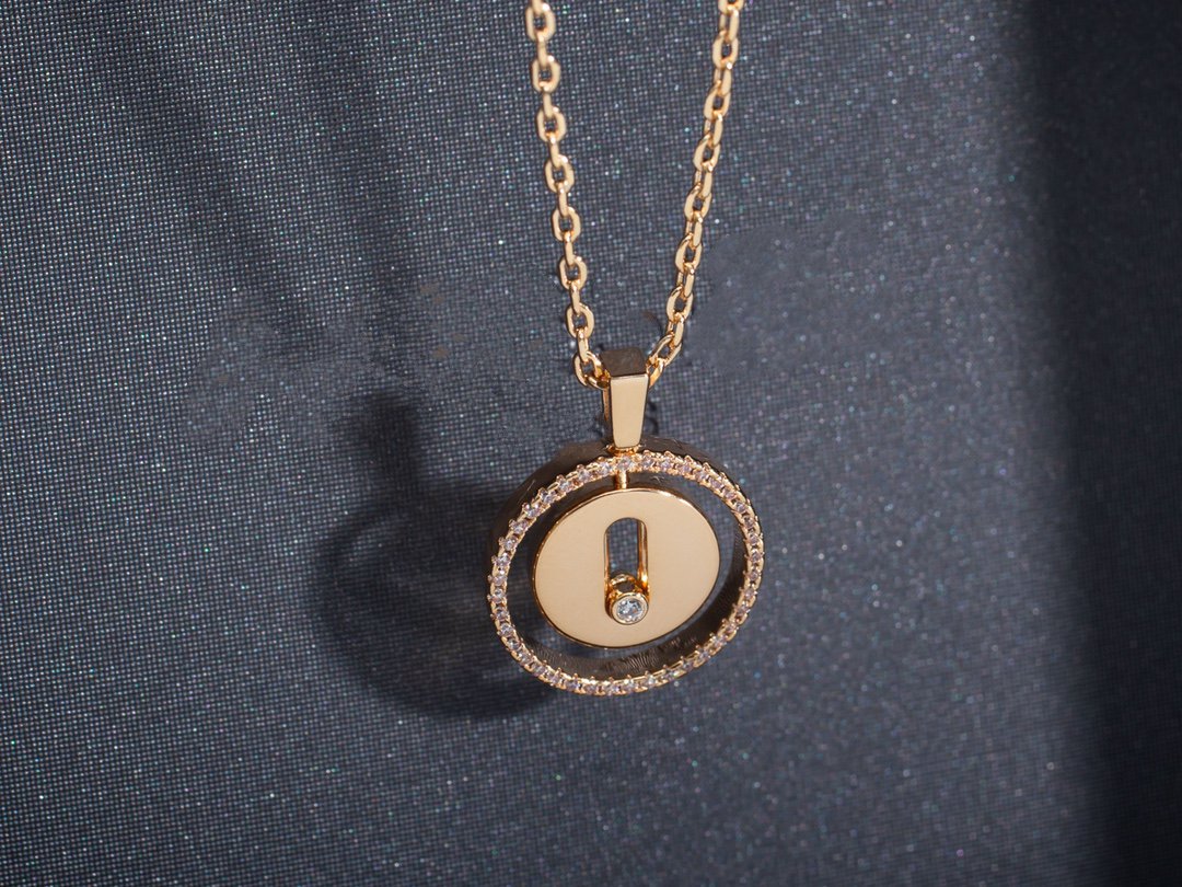 [⭐Mirelle]Demo MOVE PM NECKLACE PINK GOLD DIAMOND
