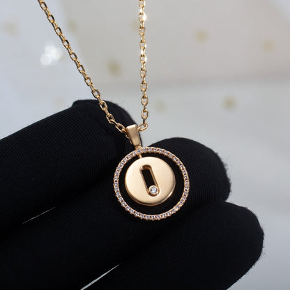 [⭐Mirelle]Demo MOVE PM NECKLACE PINK GOLD DIAMOND