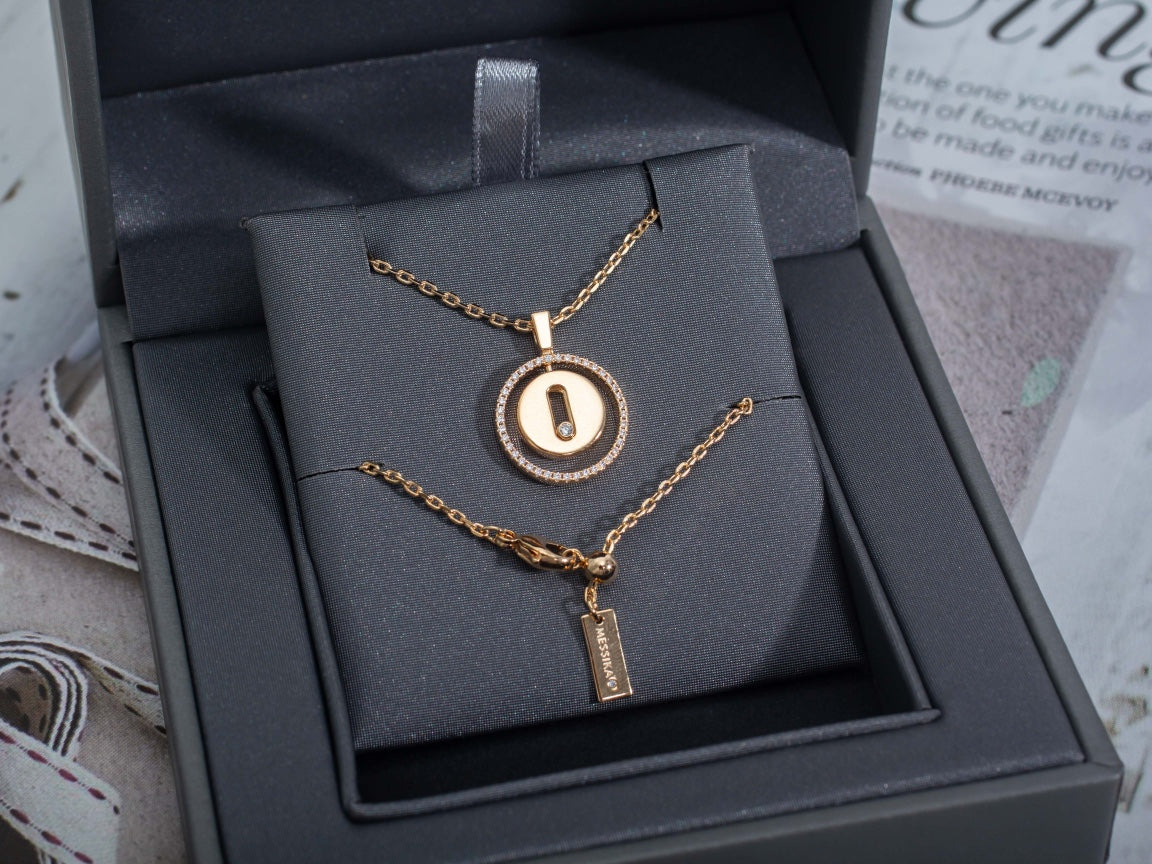 [⭐Mirelle]Demo MOVE PM NECKLACE PINK GOLD DIAMOND