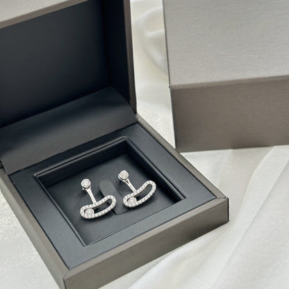 [⭐Mirelle]MOVE UNO SILVER DIAMOND EARRINGS