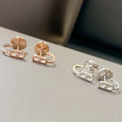 [⭐Mirelle]CREOLES MOVE UNO MINI 1 DIAMOND EARRINGS