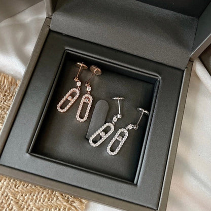 [⭐Mirelle]DORMEUSES MOVE UNO DIAMOND EARRINGS