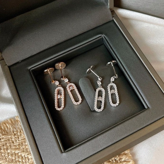 [⭐Mirelle]DORMEUSES MOVE UNO DIAMOND EARRINGS