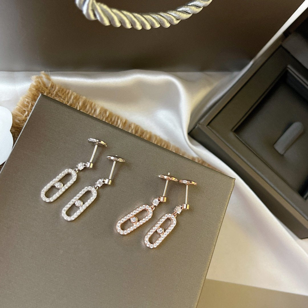 [⭐Mirelle]DORMEUSES MOVE UNO DIAMOND EARRINGS