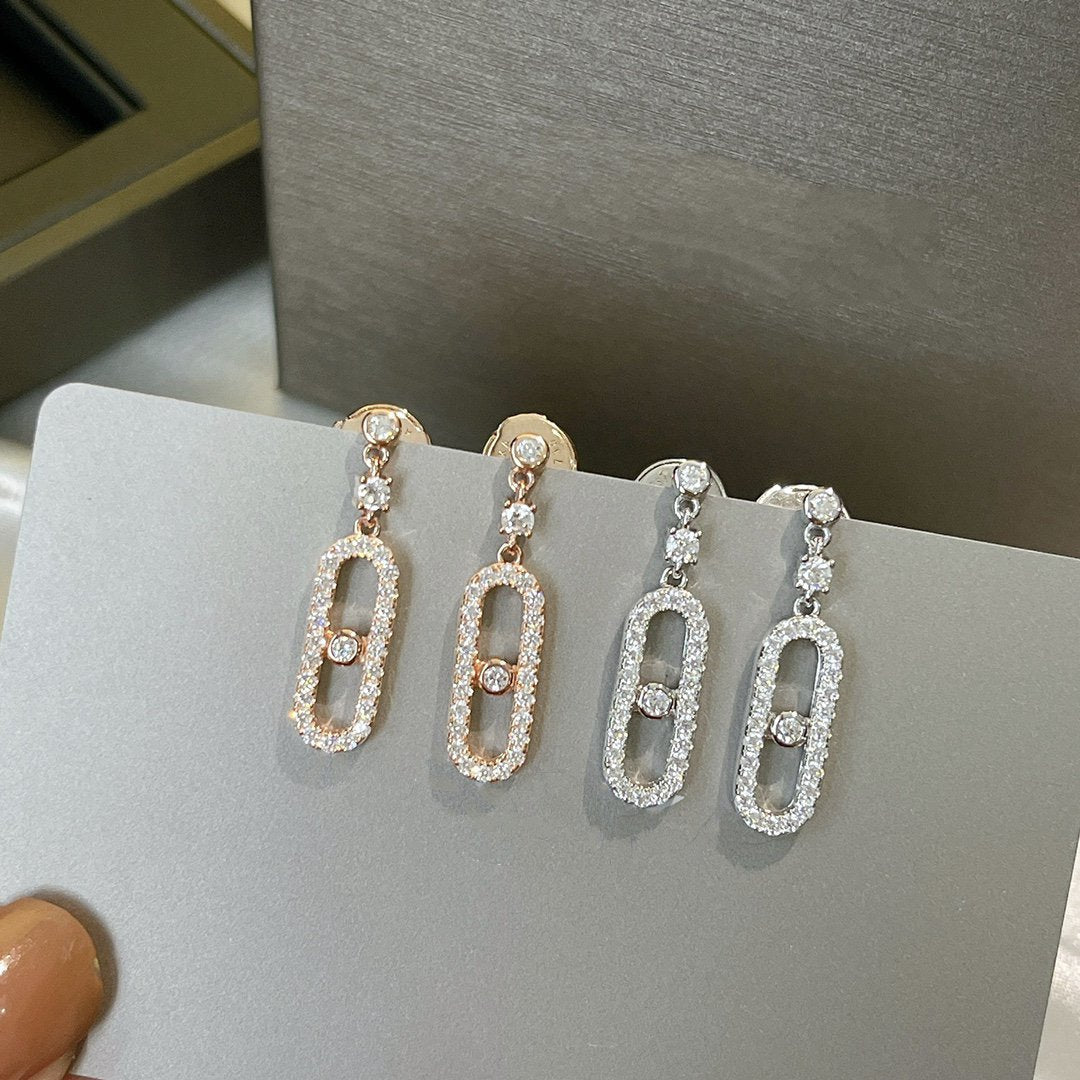 [⭐Mirelle]DORMEUSES MOVE UNO DIAMOND EARRINGS