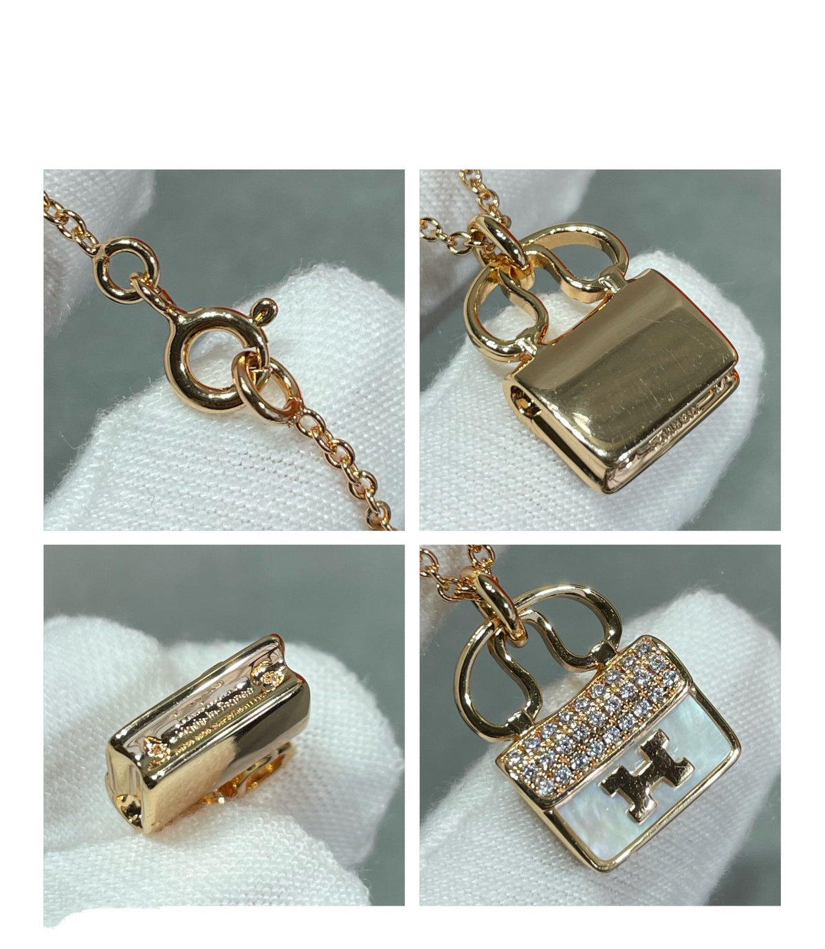 [⭐Mirelle]H CIRCE MOISSANITE PENDANT NECKLACE GOLD