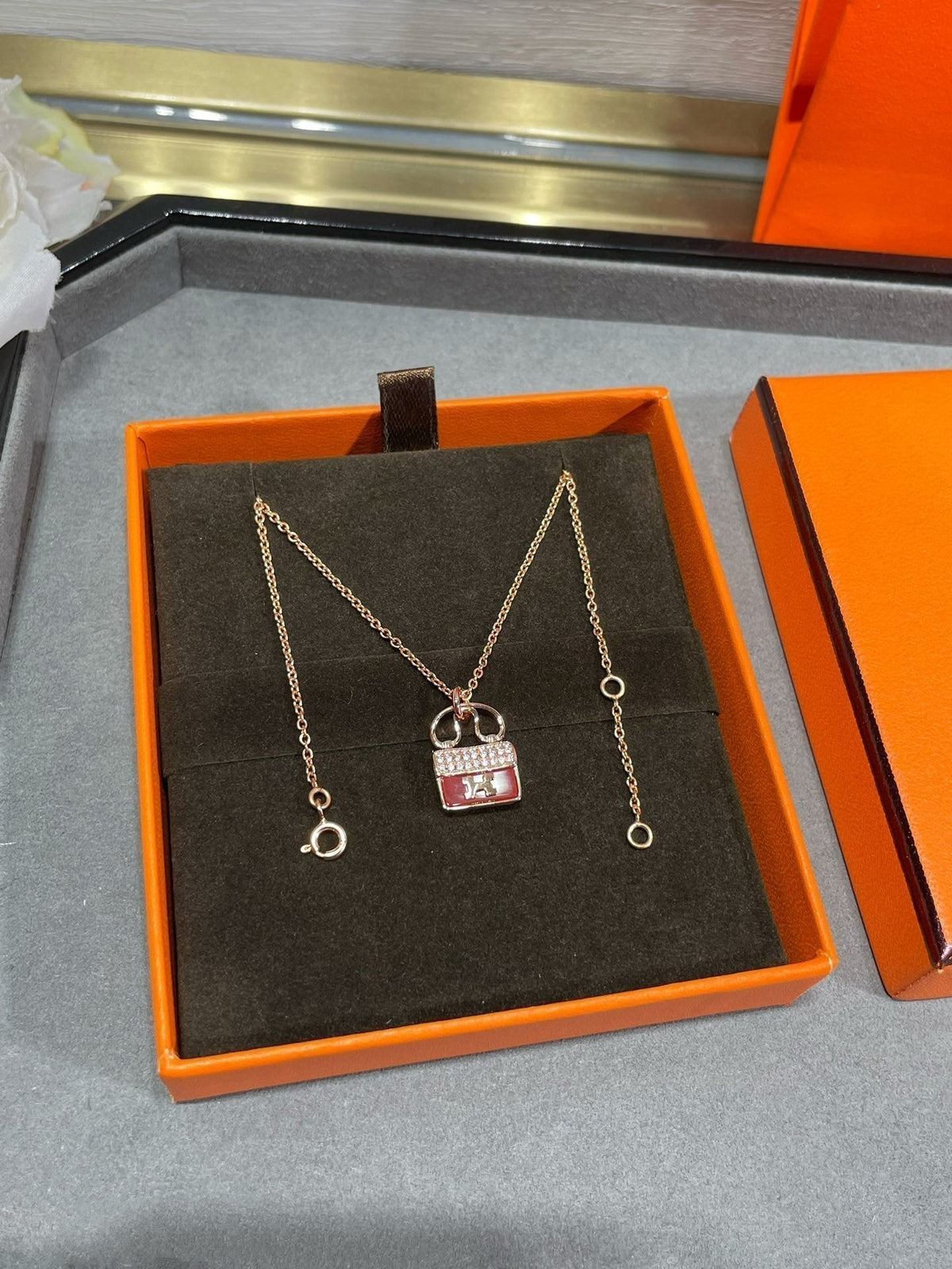 [⭐Mirelle]H CIRCE MOISSANITE PENDANT NECKLACE GOLD