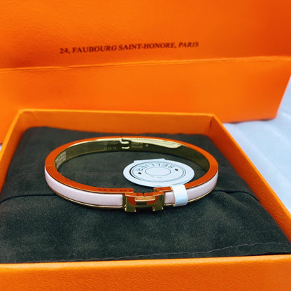 [⭐Mirelle]CLASSIC HM CLIC  PINK 8MM ENAMEL BRACELET