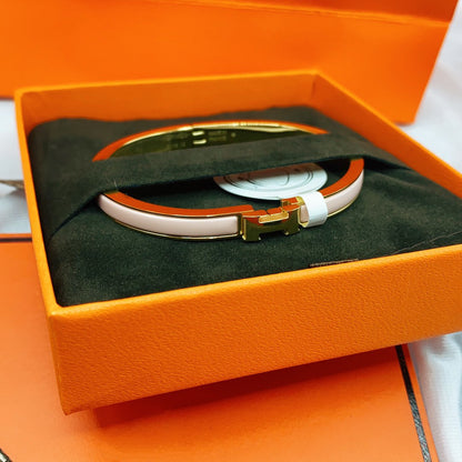 [⭐Mirelle]CLASSIC HM CLIC  PINK 8MM ENAMEL BRACELET