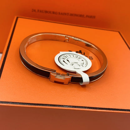 [⭐Mirelle]CLASSIC HM CLIC BLACK 8MM ENAMEL BRACELET