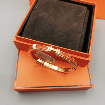[⭐Mirelle]CLASSIC HM CLIC RED 8MM ENAMEL BRACELET