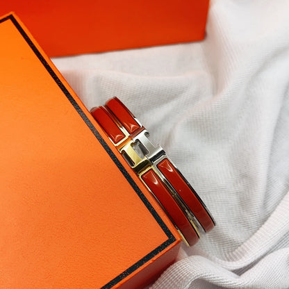 [⭐Mirelle]CLASSIC HM CLIC RED 8MM ENAMEL BRACELET