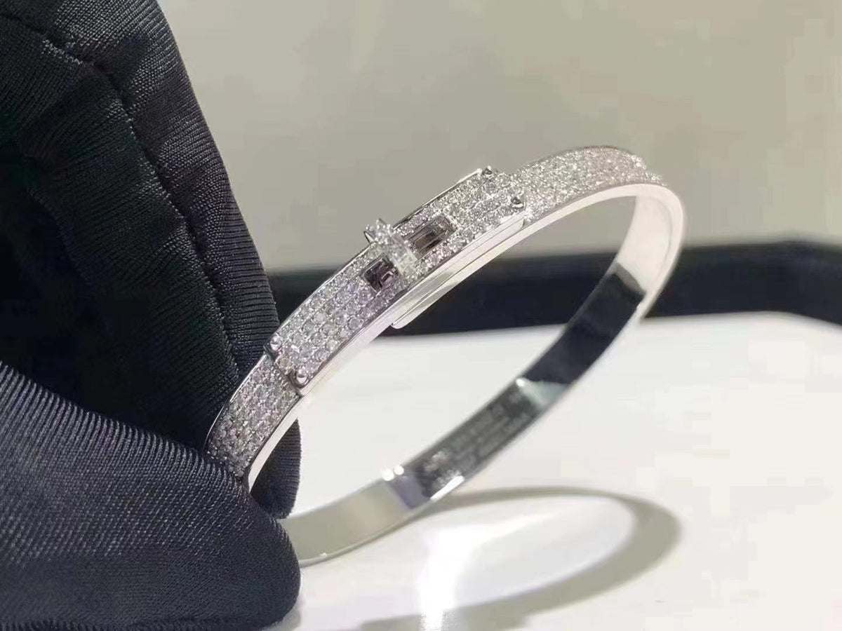 [⭐Mirelle]HM KELLY BRACELET IN SILVER AND FULL PAVE DIAMOND