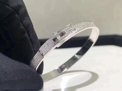 [⭐Mirelle]HM KELLY BRACELET IN SILVER AND FULL PAVE DIAMOND