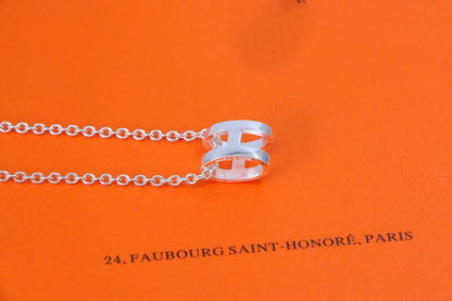 [⭐Mirelle]HM NECKLACE H LETTER OVAL SERIES