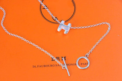 [⭐Mirelle]HM NECKLACE H LETTER OVAL SERIES
