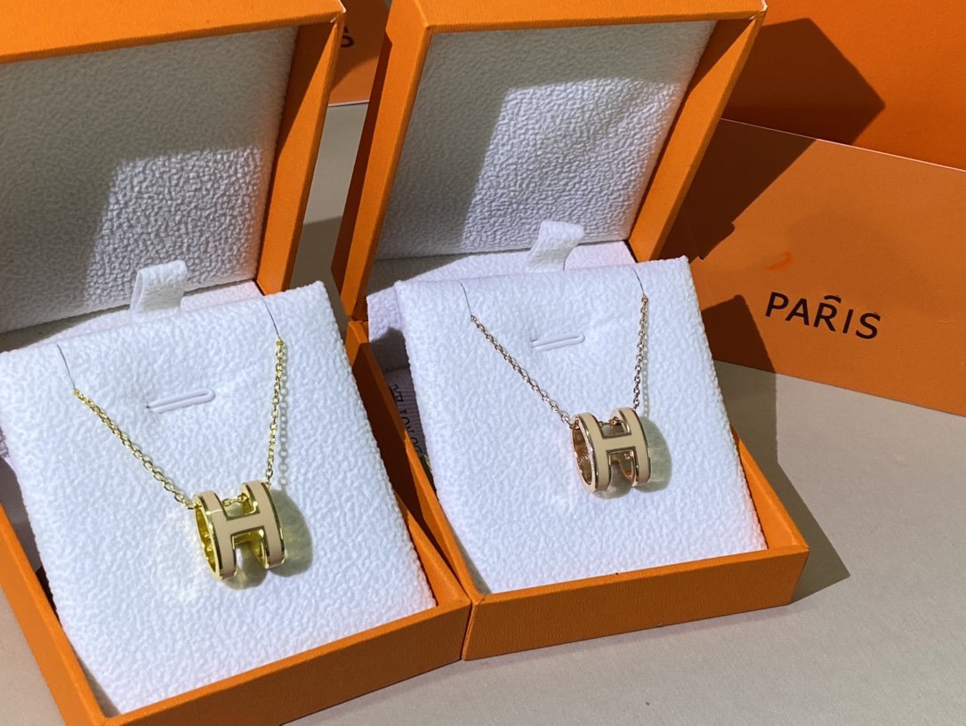 [⭐Mirelle]HM CLIC YELLOW ENAMEL GOLD NECKLACE