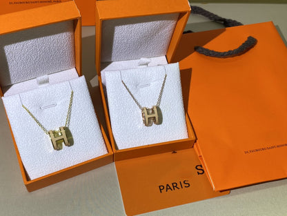 [⭐Mirelle]HM CLIC YELLOW ENAMEL GOLD NECKLACE
