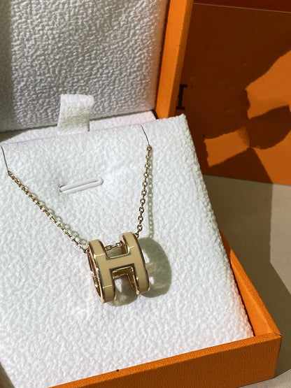 [⭐Mirelle]HM CLIC YELLOW ENAMEL GOLD NECKLACE