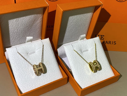 [⭐Mirelle]HM CLIC YELLOW ENAMEL GOLD NECKLACE