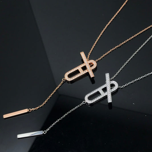 [⭐Mirelle]HM NECKLACE PLATINUM ROSE GOLD DIAMOND