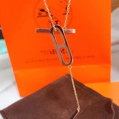 [⭐Mirelle]HM NECKLACE PLATINUM ROSE GOLD DIAMOND
