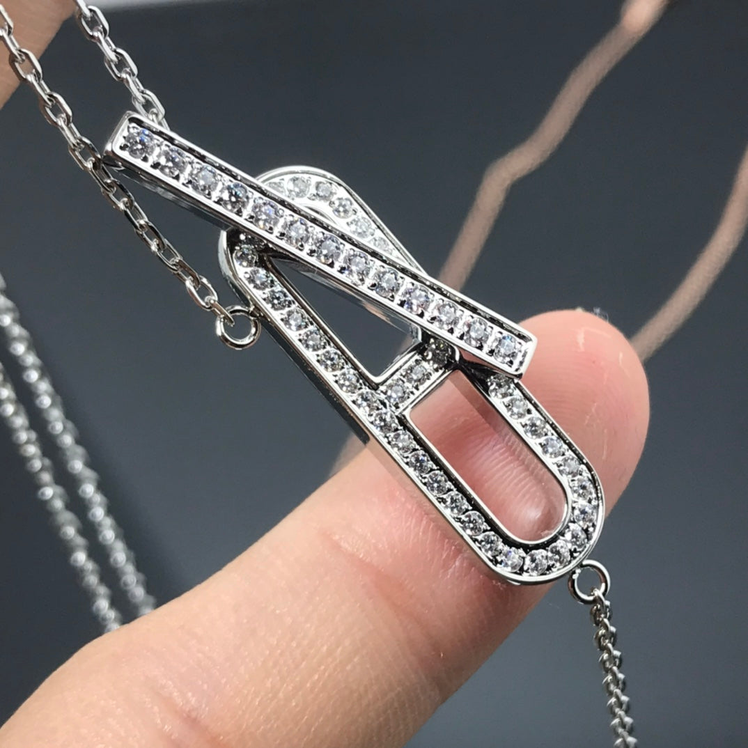 [⭐Mirelle]HM NECKLACE PLATINUM ROSE GOLD DIAMOND