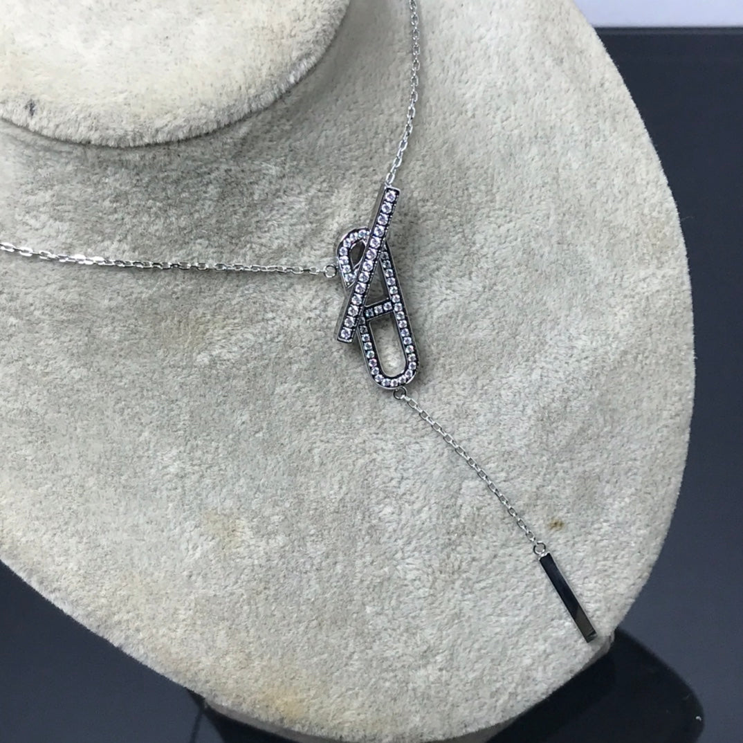 [⭐Mirelle]HM NECKLACE PLATINUM ROSE GOLD DIAMOND