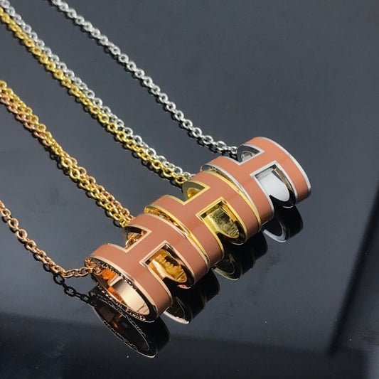[⭐Mirelle]H NECKLACE BROWN